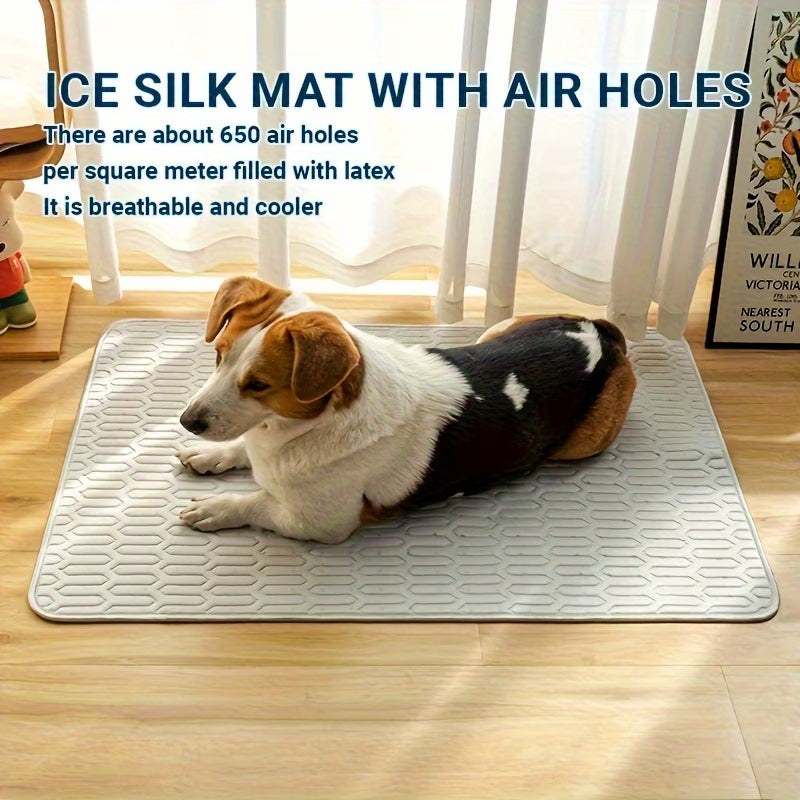 Dog Cooling Mat for Large Dogs, 40"x28" Breathable Self Cooling Crate Mat for Dogs & Cats, Portable Washable Pet Cooling Pad for Kennel, Sofa, Bed, Floor, Car Travel Indoor Outdoor Summer Use