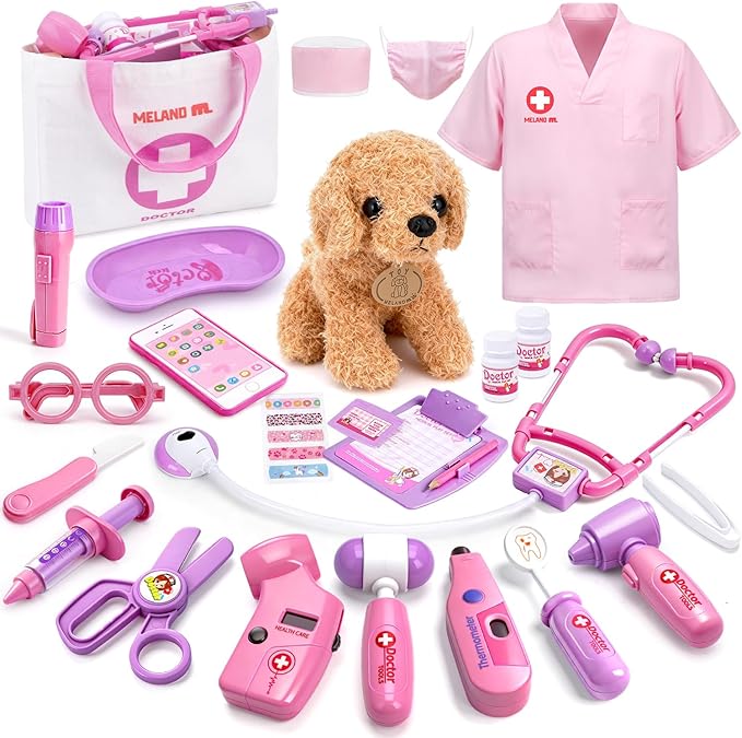 Kids Doctor Kit Play Set | Pretend Play Medical Toy with Costume & Accessories for Toddlers