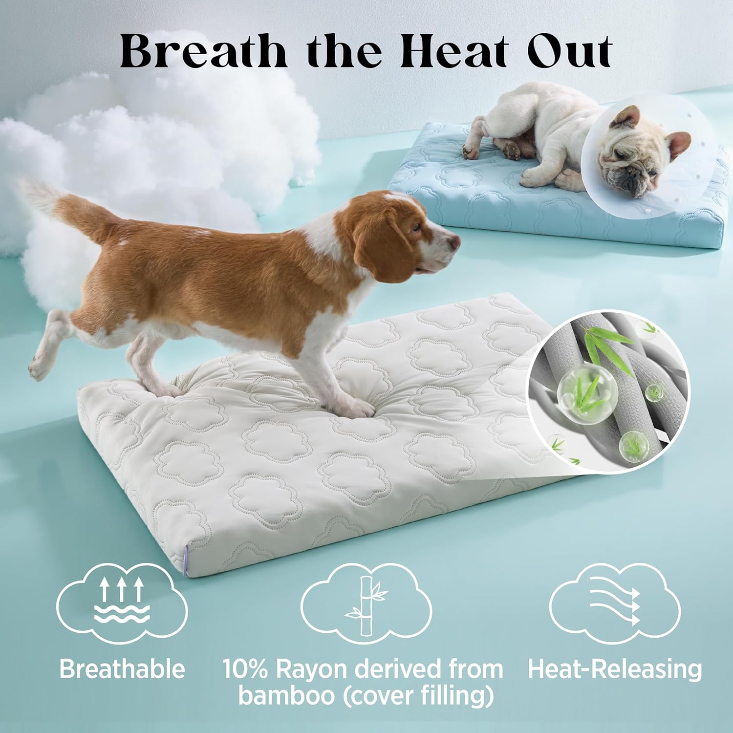 ❄️ Orthopedic Cooling Dog Bed