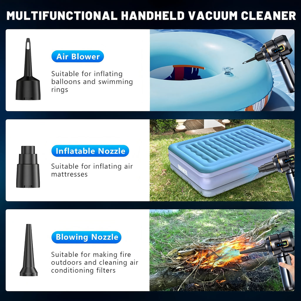 Portable Handheld Vacuum Cleaner 12-in-1
