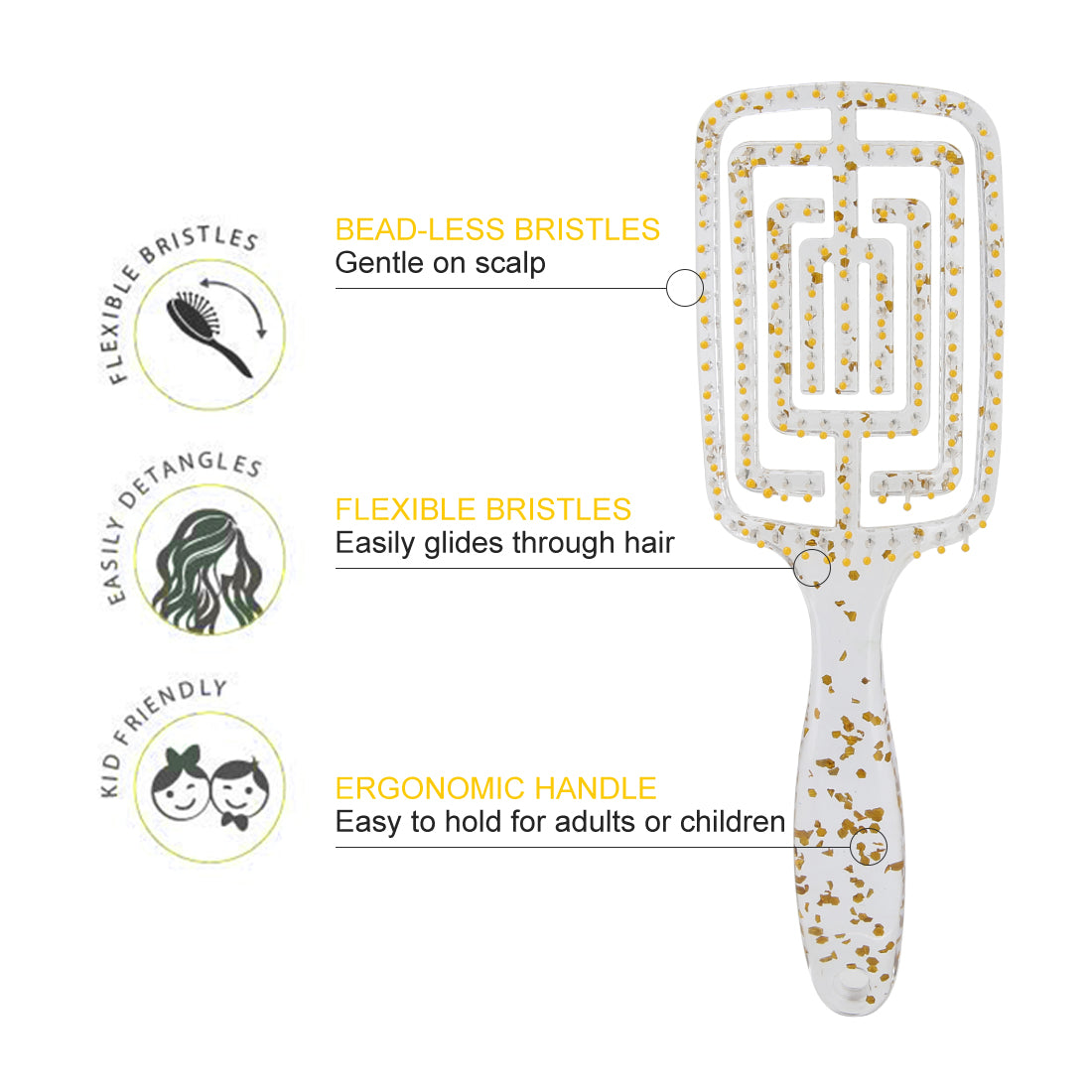 Curved Scalp Massage Vent Hair Brush