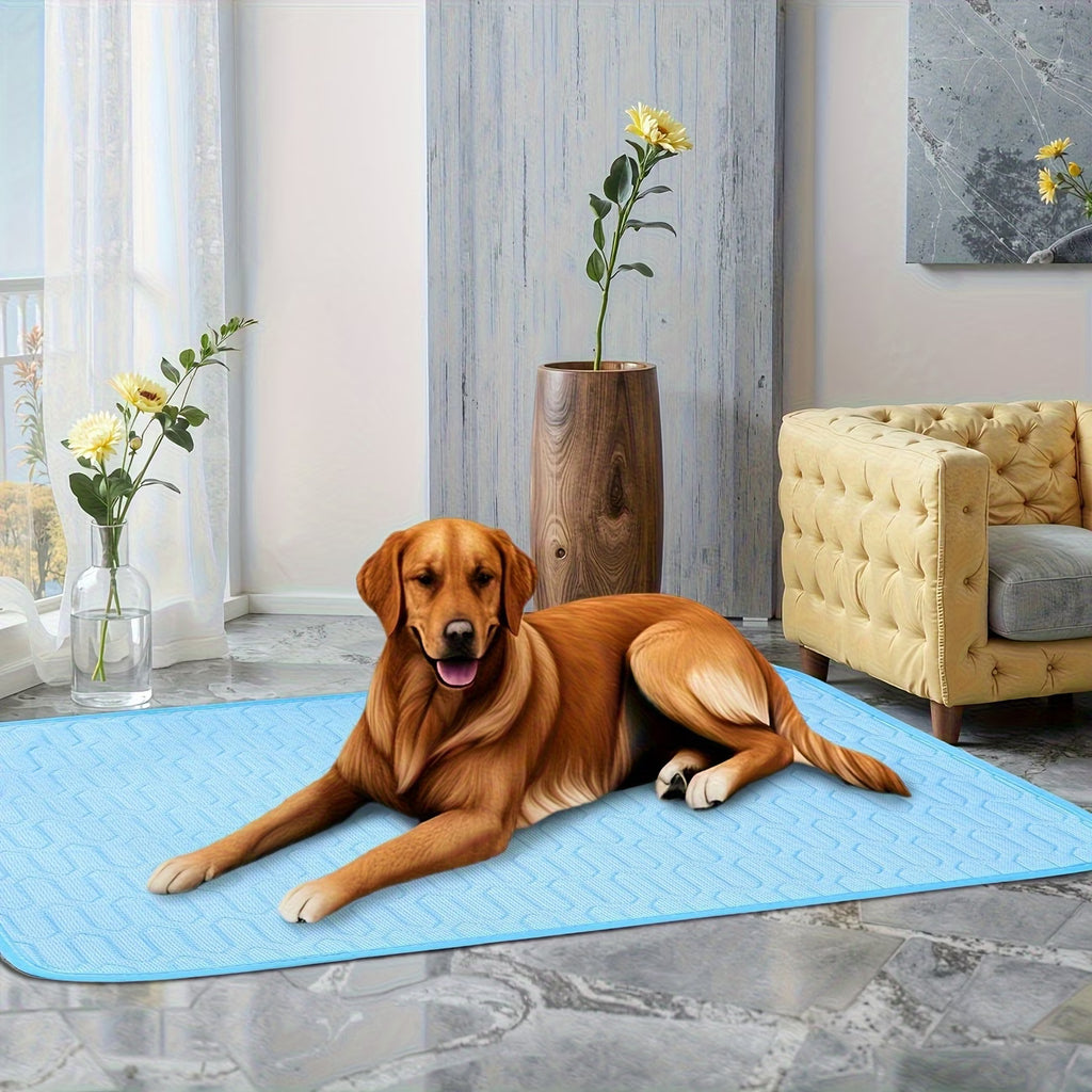Dog Cooling Mat for Large Dogs, 40"x28" Breathable Self Cooling Crate Mat for Dogs & Cats, Portable Washable Pet Cooling Pad for Kennel, Sofa, Bed, Floor, Car Travel Indoor Outdoor Summer Use