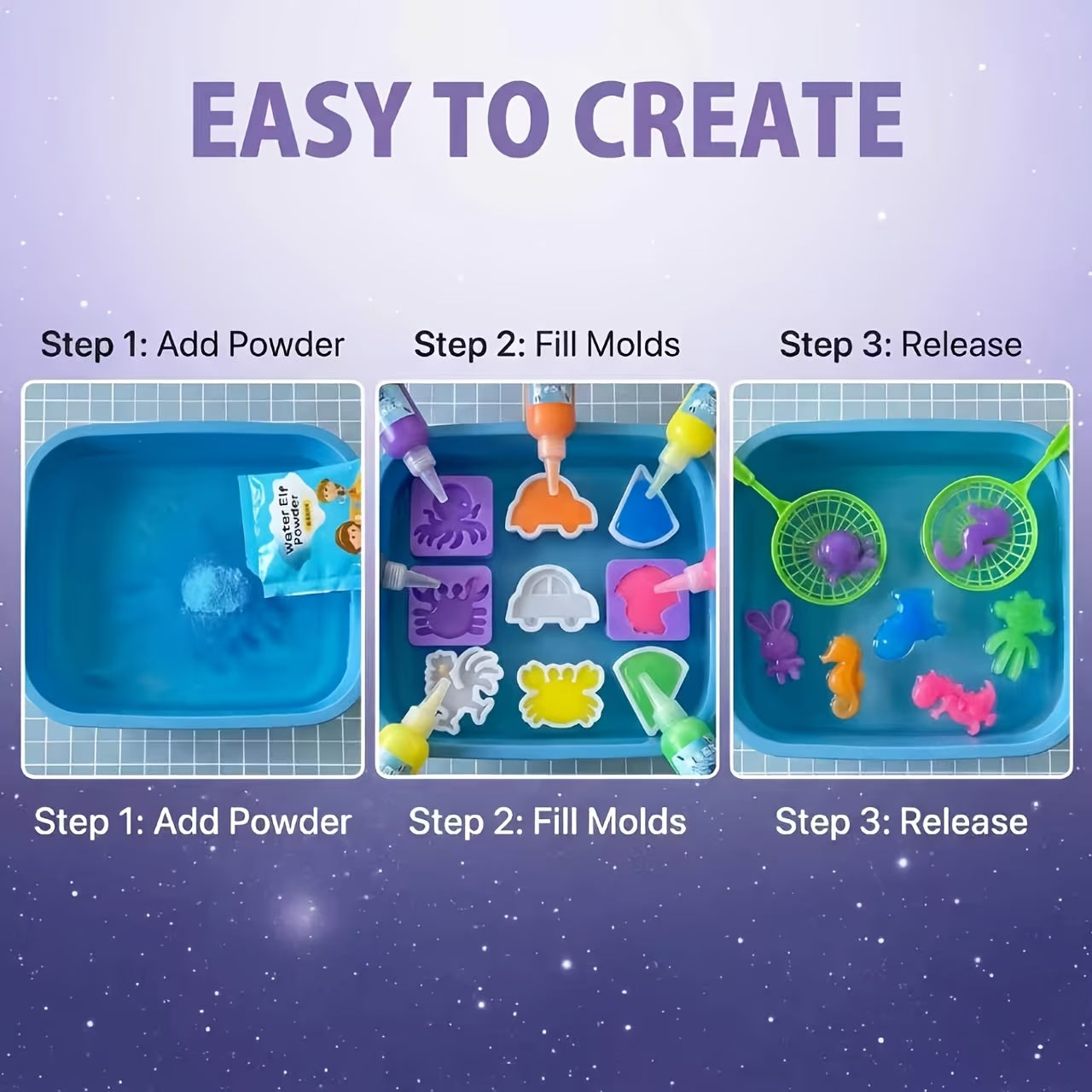 Aqua water gel craft kit play scene
