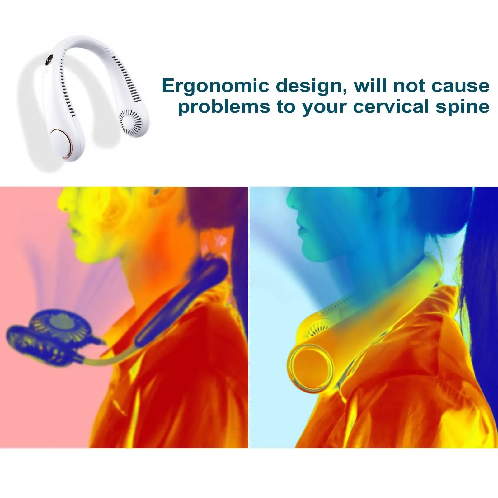 Wearable Neck Fan | Rechargeable Hands-Free Personal Cooling Fan