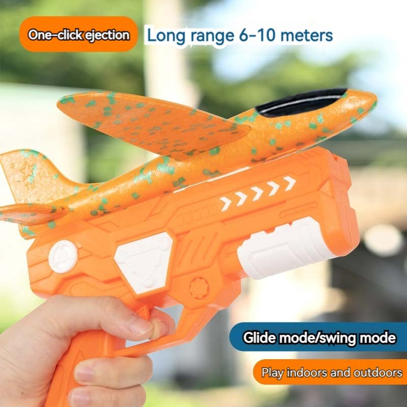 Foam Airplane Launcher Toy – Long Distance Catapult Glider for Outdoor Play & Kids Fun