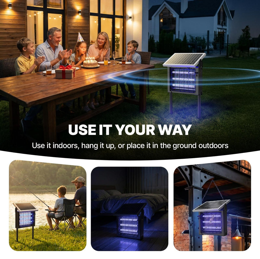 Backyard Mosquito Zapper Light | Portable Bug Control Lamp for Indoor and Outdoor Use
