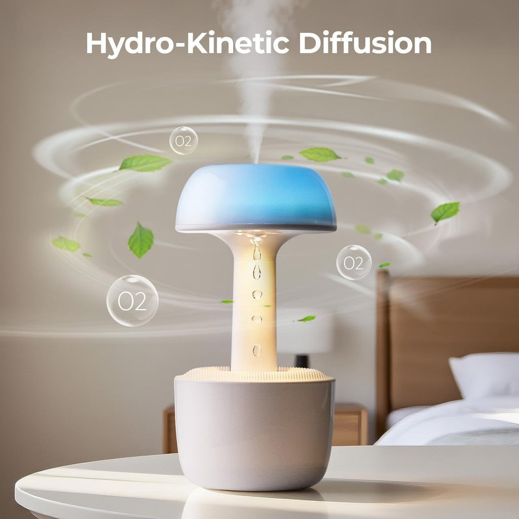 Cozy Mushroom Mist Diffuser | Aesthetic Home Atmosphere Gadget | Ambient Desktop Decor