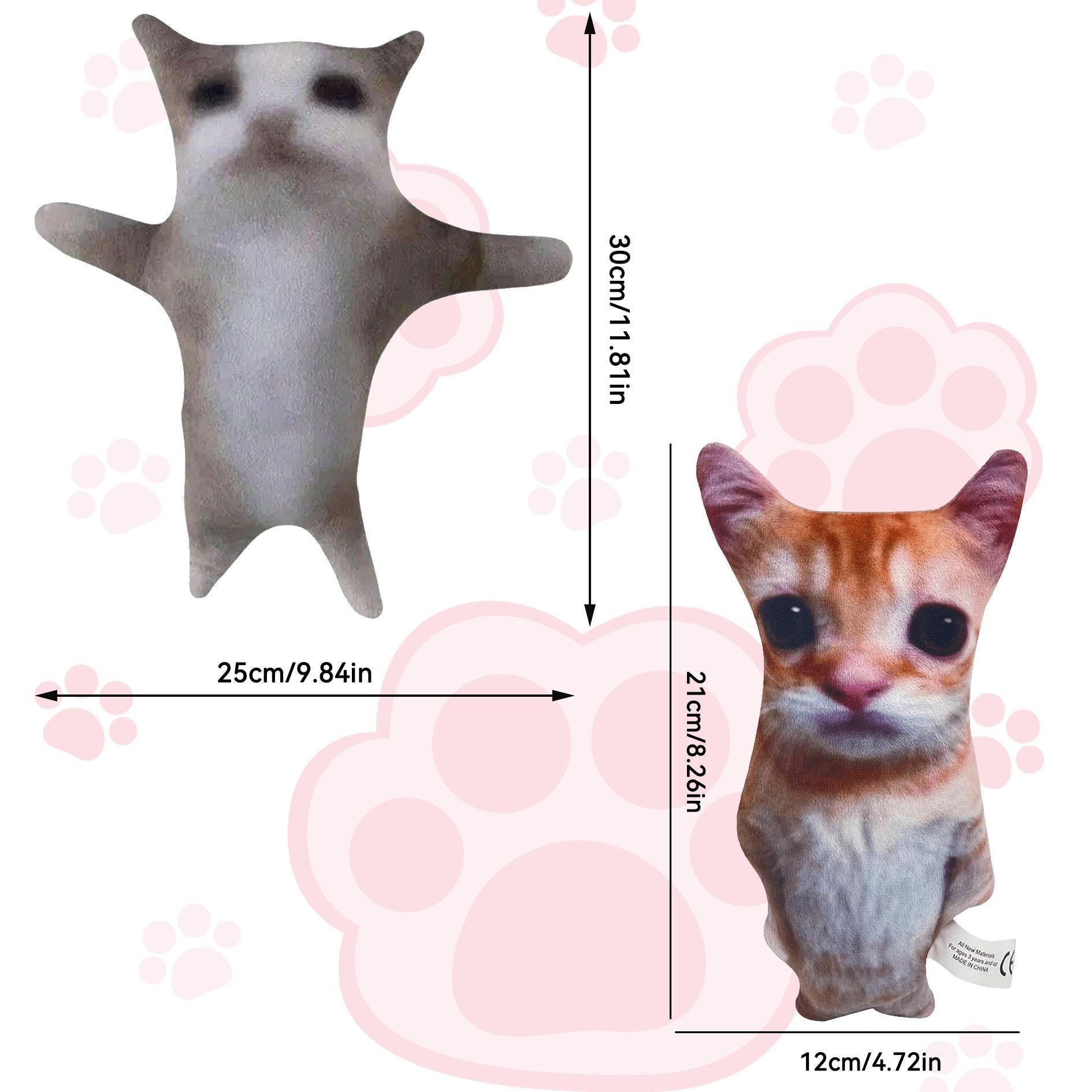 Cute Cat Plush Accessory – Cozy Decorative Plush | Funny Aesthetic Bag Charm | Soft Desk Companion