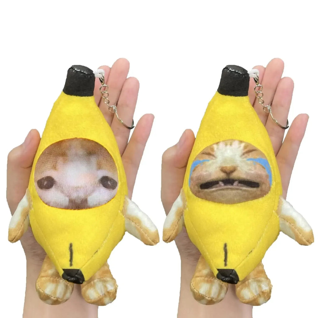 Cute Cat Plush Accessory – Cozy Decorative Plush | Funny Aesthetic Bag Charm | Soft Desk Companion