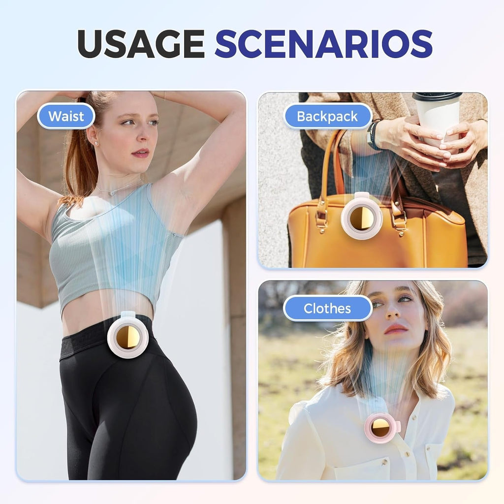 Portable Clip-On Waist Fan | Hands-Free Personal Cooling Fan